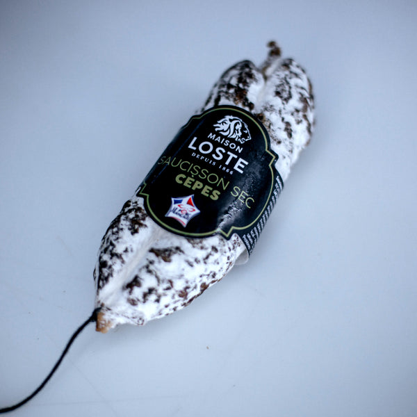 Dry sausage whith cèpes